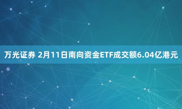 万光证券 2月11日南向资金ETF成交额6.04亿港元